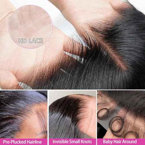 24 Inch Straight Wigs Human Hair 200 Density 13x6 HD Lace Front Wigs Human Hair Pre Plucked Straight Lace Front Wigs Human Hair 13x6 Straight Frontal Wigs Human Hair
