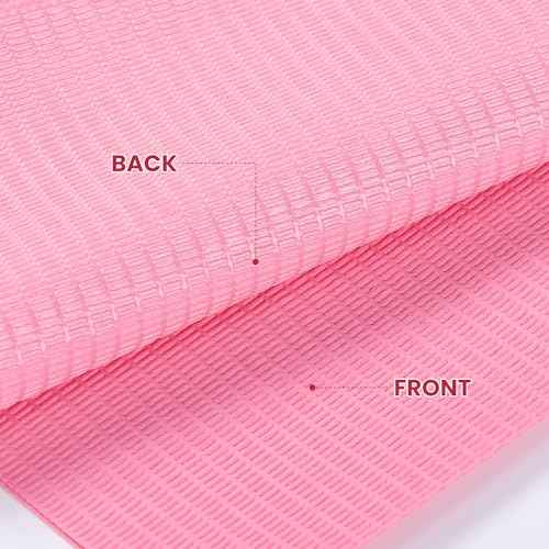 Etercycle Disposable Nail Mats - 50Pcs Fordable Nail Art Table Mats for Table Acrylic Nail Practice Sheet, 3 Ply Waterproof 13" X 18" Clean Pads Nail Art Accessories (Pink)