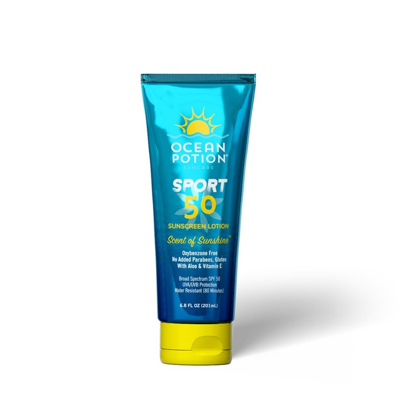 Ocean Potion Sport SPF 50 Sunscreen Lotion - Broad Spectrum UVA/UVB Protection with Aloe & Vitamin E | Travel Size 6.8 oz