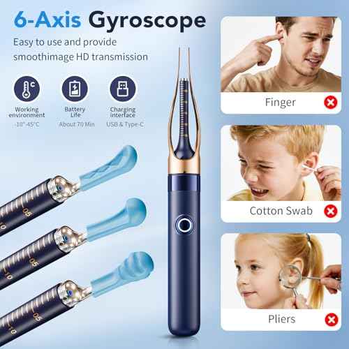 Ear Wax Removal, Ear Cleaner with Camera with Ear Scope, Ear Wax Removal Kit with Camera,Ear Cleaning Tool