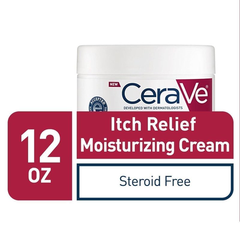 CeraVe Moisturizing Cream - Dry Skin Relief | Fragrance-Free, 12 Oz with Pramoxine for Itch Relief