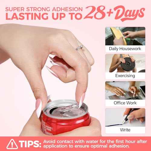 Gel Nail Glue for Press on Nails: No Lamp Need, Upgraded Air Fast-curing Super Strong Glue Gel 5ml*3pcs for Nail Tips Fake Nails & Acrylic Long Lasting 30+ Days