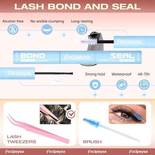 Focipeysa Wispy Lash Clusters Kit Spikes Eyelash Clusters Kit Manga Eyelash Extensions Kit with Bottom Lashes Individual Lashes Extensions Kit with Lash Bond and Seal Lash Tweezers