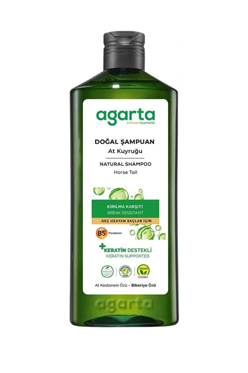 Agarta Horsetail & Keratin Shampoo – Botanical Hair Care Shampoo for Strength & Scalp Balance, Vegan Formula – 14 fl oz