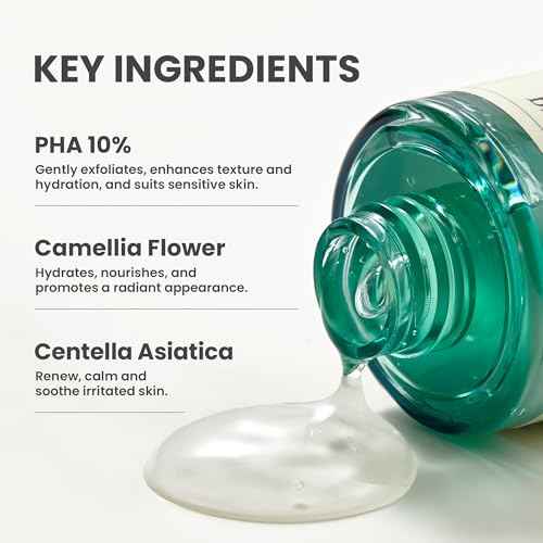 AXIS-Y PHA Resurfacing Glow Peel - 10% PHA Fruit Extract Mild Peeling Gel Exfoliator Pore Minimizer for Face - Vegan Korean Skin Care Glass Skin Face Peel - 1.69 fl. oz.