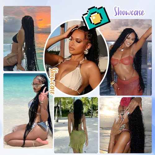 Deep Wave Human Braiding Hair for Boho Braids ? 14 Inch 120g 3 Bundles/Pack Highlights Balayage Chocolate Brown to Caramel Blonde, 12A Brazilian Hair Bulk No Weft, Wet & Wavy Curly Knotless Extensions