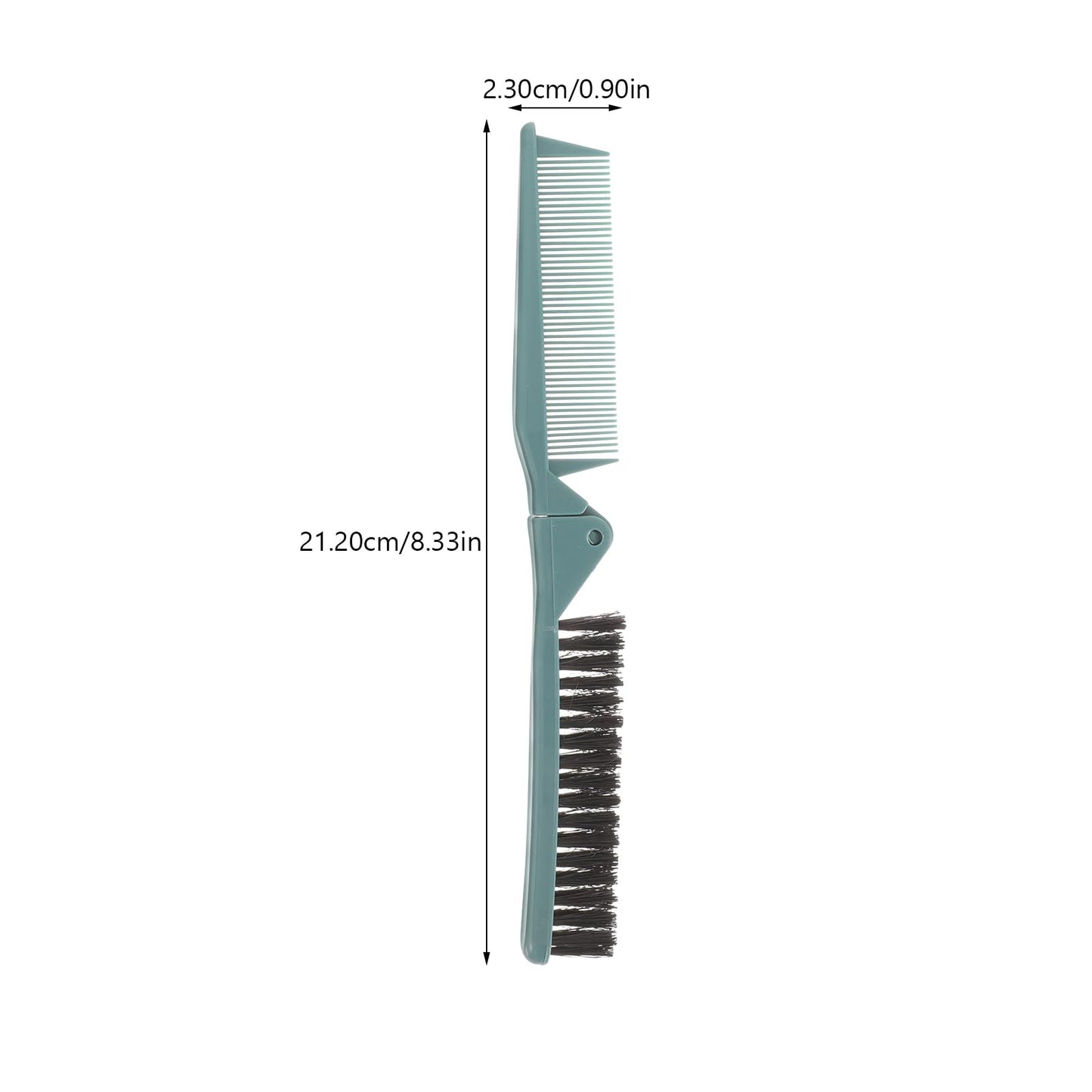 2pcs Double Teeth Folding Comb and Massage Brush - Collapsible Pocket Brush for Women, Kids, and Travel