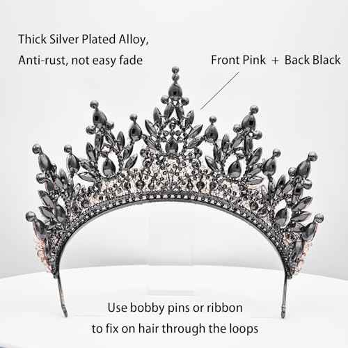 Large Tiaras and Crowns for Women Crystal Tall Pageant Crowns Rhinestone Royal Queen Headband Princess Quinceanera Headpieces for Wedding Birthday Prom Party Costume Cosplay