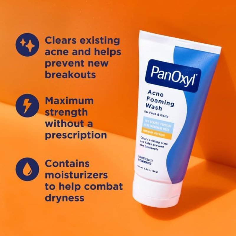 PanOxyl Acne Banishing Bundle - Acne Foaming Wash Benzoyl Peroxide 10%, Acne Banishing Body Spray with 2% Salicylic Acid & Acne Treatment Bar with 10% Benzoyl Peroxide