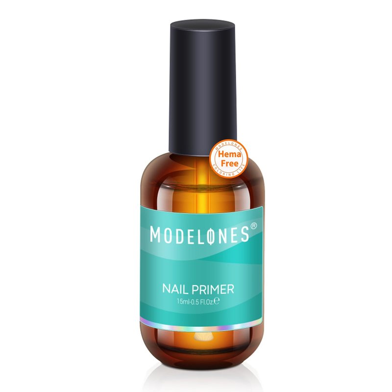 modelones Nail Primer Top Coat, 15 ml Acid Free No Lift Bond Primer, Hema-Free Bonder for Gel Polish Nail Supplies Set