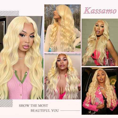 613 Lace Front Wig Human Hair 250 Density Blonde Wig Human Hair 13x6 HD Lace Frontal Wigs Body Wave Lace Front Wigs Human Hair Pre Plucked 613 18 Inch