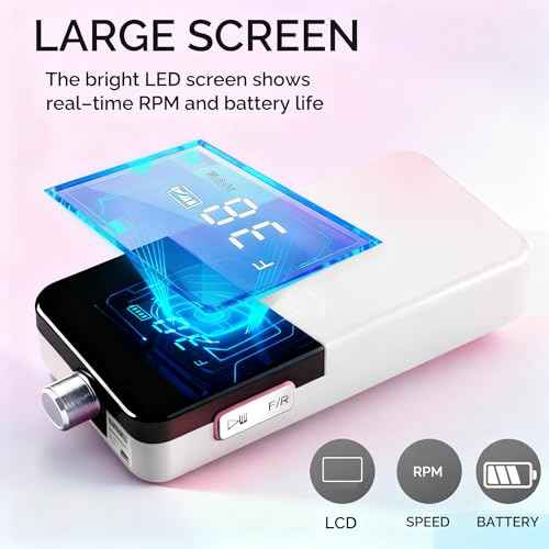 Electric Nail Drill Machine,Rechargeable 35000 RPM Nail Drill Portable E-File ,Nail FileTool for Women,Electric Acrylic Nail Tools ,Polishing,Nail Removing