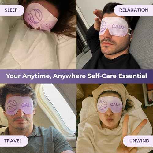 Body Restore Heated Eye Mask for Dry Eyes 5 Pack - Self Heating Warm Compress, Christmas Stocking Stuffers, White Elephant, Birthday Gifts for Women, Men, Stye Eye Treatment, Relaxation - Lavender
