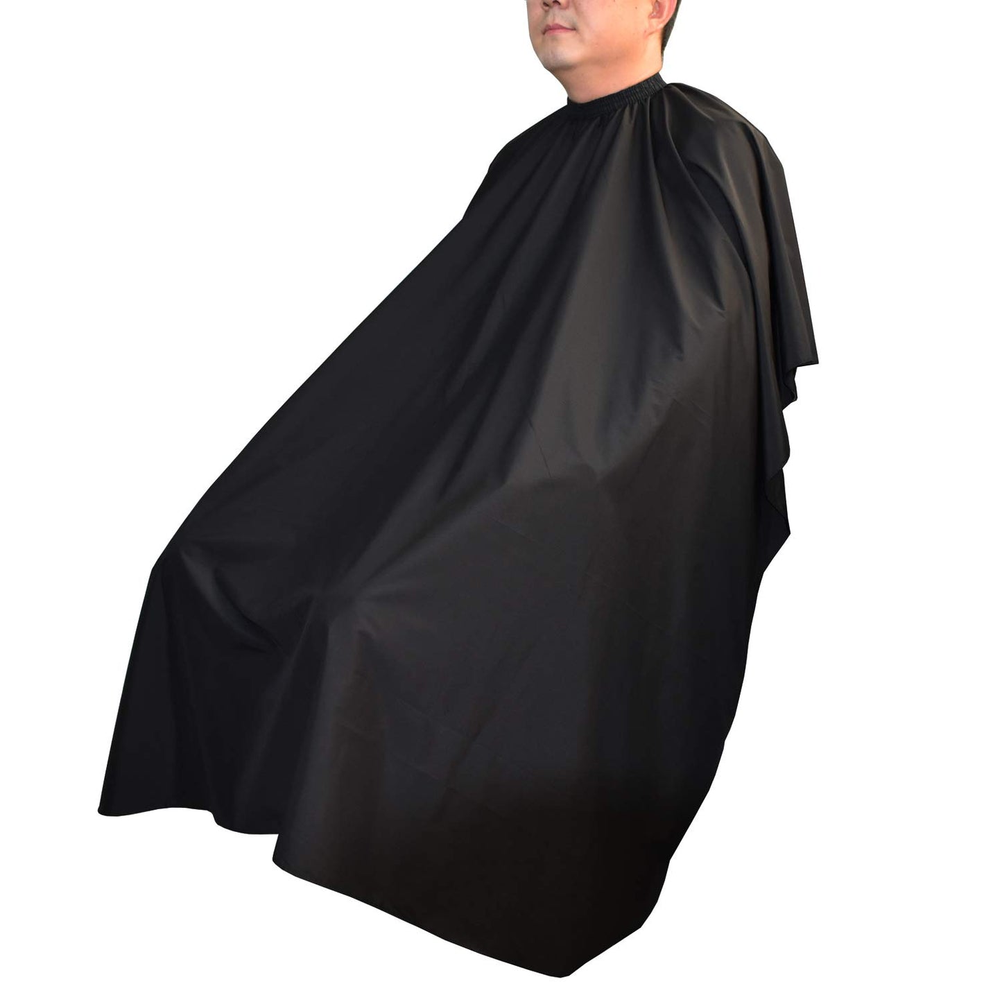 TONGTLETECH Hair Cutting Cape - Waterproof Salon Barber Cape Cloth Hairdressing Nylon Gown Unisex Black Haircut Apron for Hair Styling,Cutting and Coloring - 47 x 59 Inches