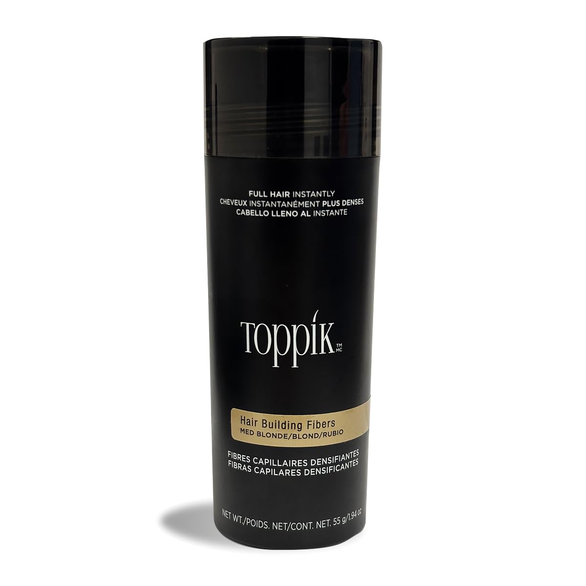 Toppik Hair Building Fibers, Medium Blonde, 1.94 Ounce Fill In Fine or Thinning Hair, Instantly Thicker, Fuller Looking, 9 Shades for Men & Women, Keratin Protein Formula