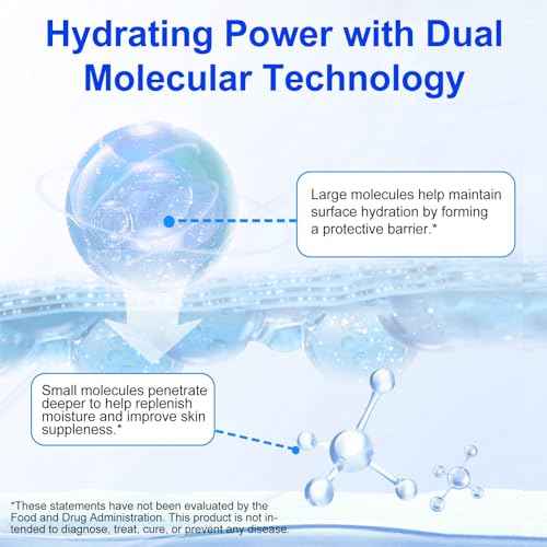 Hyaluronic Acid Powder - 2Pack, High Molecular Weight Hyaluronic Acid Serum PowdeCosmetics Grade | Skin Hydration and Moisture Support Supplements, 7.04 Oz