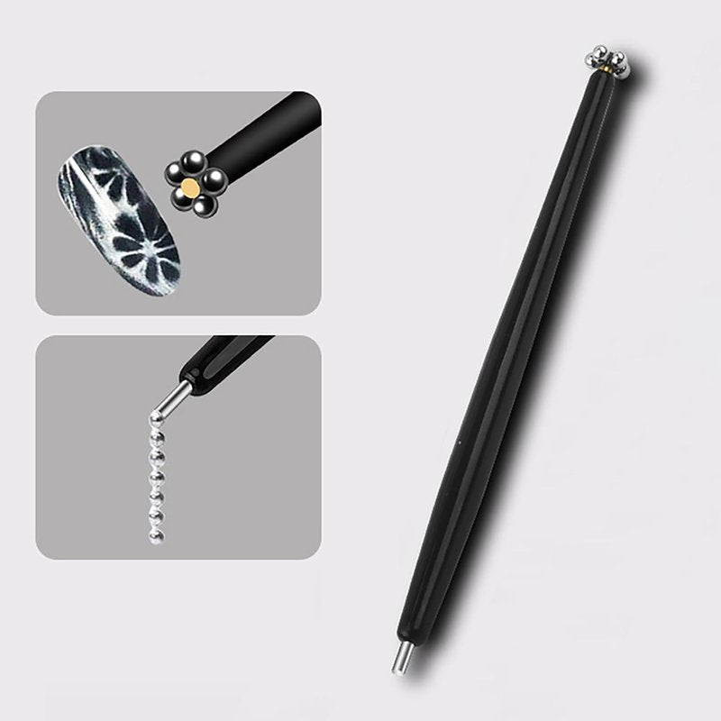 Cat Eye Nail Art Magnet Tools - 3pcs Strong Magnetic Nail Polish Applicators for Stunning Salon Designs