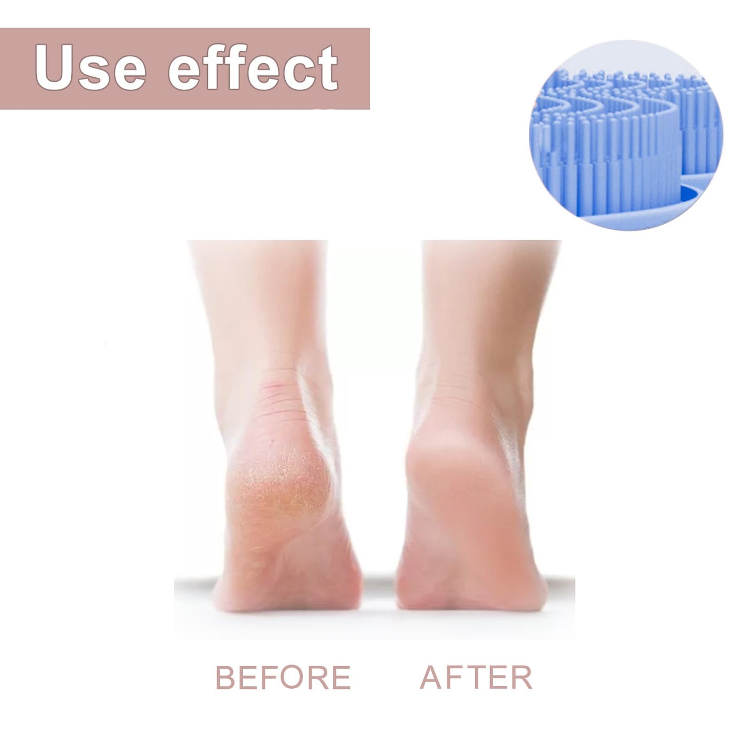 Foot Scrubber in Shower,Shower Foot Scrubber Mat,Silicone Foot Scrubber for Shower,Silicone Body Scrubber with Suction Cups,Bath Feet Scrub Mat with Storage Hook(Blue)