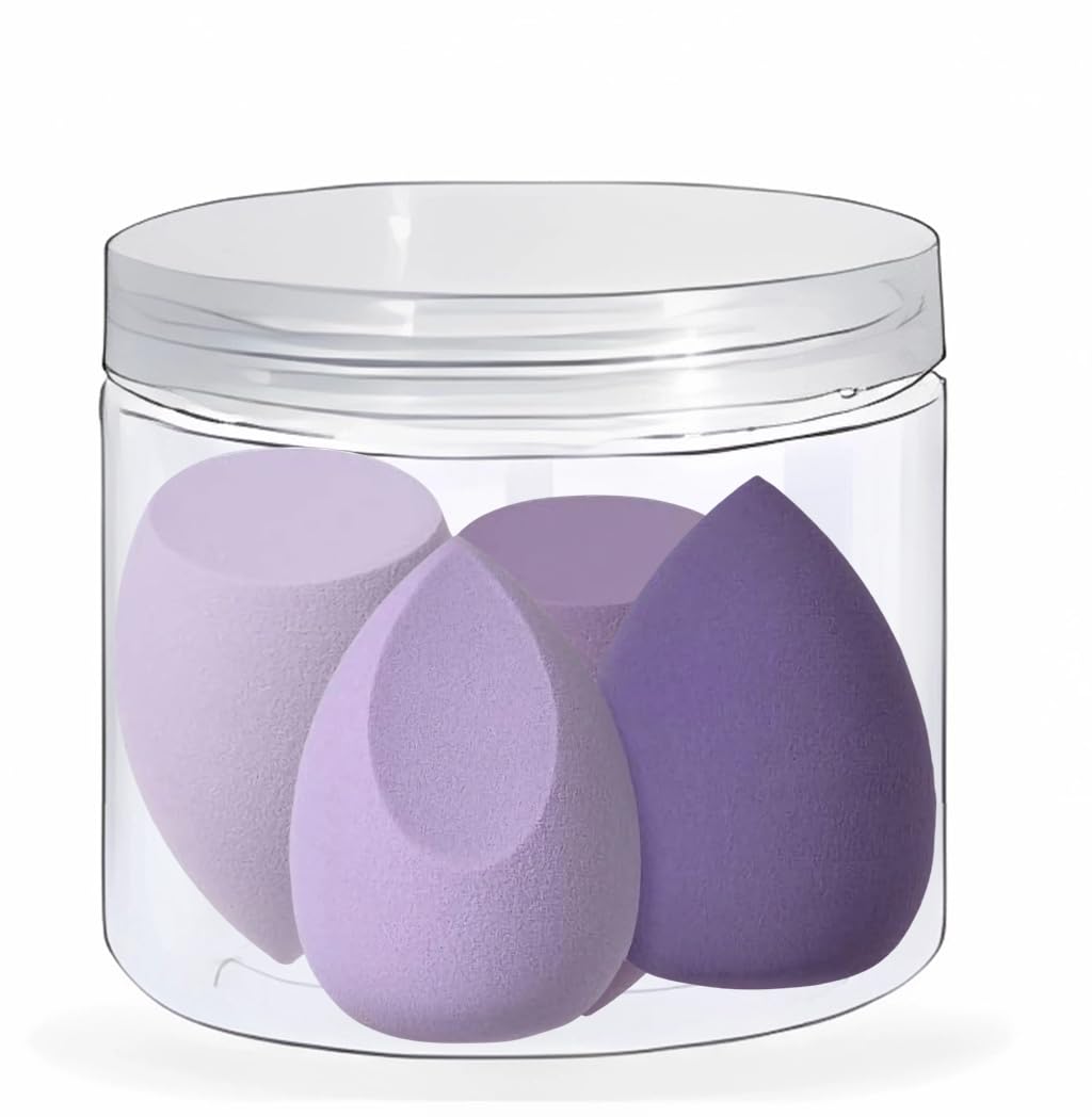Stianiiile Makeup Sponge Set of 4, Latex Free, Blender Beauty for Liquid, Cream, and Powder, Soft and Flexible, Beauty Sponges,Super Soft Beauty Cosmetic