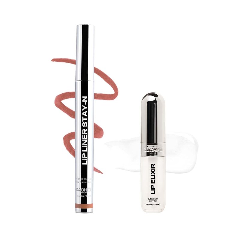 Sacheu Lip Liner - Long Lasting Waterproof Lip Stain with Hyaluronic Acid & Vitamin E | Vegan & Cruelty-Free (p-INKED & Bunny Ear)