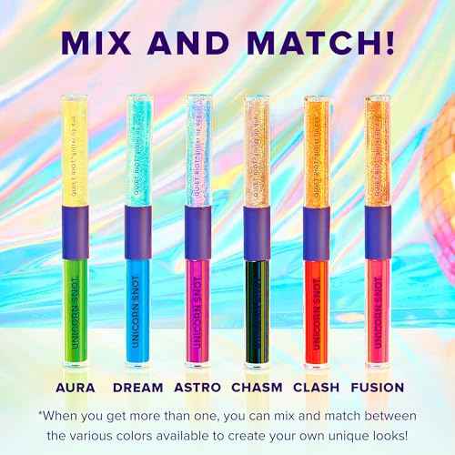 UNICORN SNOT Quiet Riot¢â Glitter Lip Duo | 2-in-1 Set: Matte Lipstick & Plastic-Free Glitter | Christmas Gift, Holiday Stocking Stuffer & Christmas Makeup | 0.15oz Black Lipstick & 0.16oz Gloss, Chasm