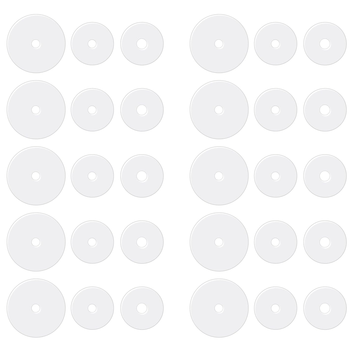 Giantree 30Pcs Clear Piercing Disc, Silicone Perforated Disc for Piercing Bump, 7/9 mm Earring Supports for Keloids Healing Pads Belly Button Piercing Kit Nose Piercing Bump Treatment(30pcs)
