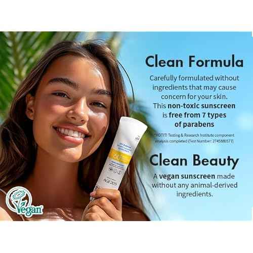 AGE20'S UV Defense Hydro Calming Sunscreen SPF 60+ | Korean Sunscreen | Moisturizing Creamy Formula, No White Cast, Lightweight Finish | Green Tea + Aloe Vera | Dermatest Excellent | 1.69 fl.oz*1