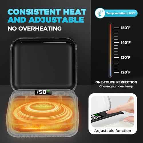 Nose Wax Kit Men,Nose Hair Waxing Kit with Adjustable LED Display,Ear Hair Removal Kit for Men Women 100 g Wax 70 Applicators,Constant Temp,USB Heated,Pocket-Size,Black