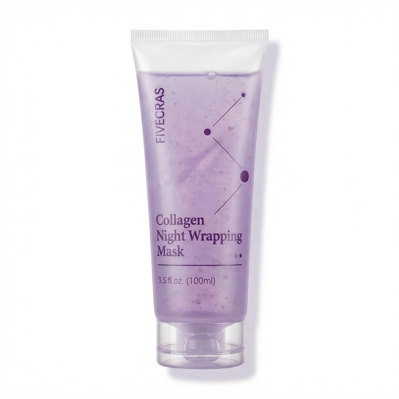 FIVECRAS Night Wrapping Mask - Firming Peel Off Face Mask for Deep Hydration & Pore Refining - Professional Grade Skin Smoothing & Brightening Treatment - Radiant & Youthful Looking Skin