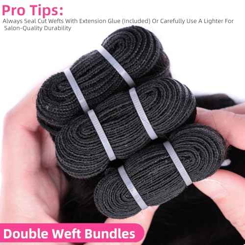 PerisModa Burmese Curly Bundles Human Hair 3C4A Raw Water Wave Quick Weave Hair Bundles with Spiral Curly Ends 100% Unprocessed 15A Virgin Kinky Curly Human Hair One Bundles Natural Black 22 Inch