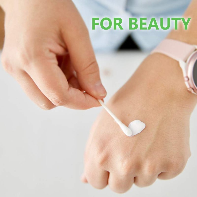 Skiennix Cotton Swabs - Double-Tipped Natural Bamboo Buds | 900 Pcs for Gentle Cleaning