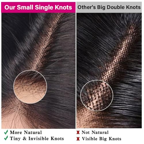 HD Lace Closure Deep Wave Human Hair 5x5 Closure HD Lace Curly Hair Closures for Black Women Pre Plucked 12A Virgin Hair Curly 16 Inch Wet and Wavy