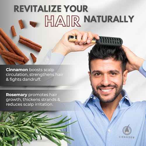Hair Growth Oil with Rosemary & Cinnamon ? Thicker Hair, Scalp Nourishment & Strength ? Lightweight, Non-Greasy, Fast Absorbing Formula ? 60 ml (2 fl oz) Bottle with Pump Dispenser