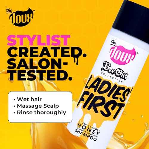 The Doux Curly Hair Shampoo with Honey, Aloe & Vitamins ? Ultra-Moisturizing Cleanser for Natural Hair, Frizz Control & Scalp Care ? LADIES FIRST Shampoo for Curly Hair & Coils