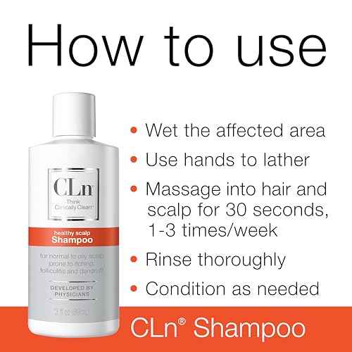 CLn Shampoo with Salicylic Acid ? 3 fl oz, Clarifying Anti Dandruff Shampoo for Oily Hair, Itchy or Flaky Scalp Prone to Dandruff, Folliculitis & Seborrheic Dermatitis, Hypoallergenic Formula