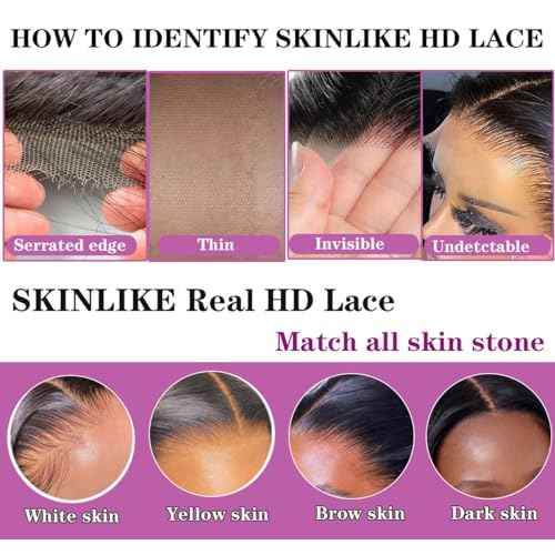 2x6 SKINLIKE Real HD Lace Closure Deep Parting Straight Human Hair 0.095mm Ultra-thin hd lace Closure Tiny knots Brazilian Virgin Human Hair Closure pre plucked with Natural Hairline, 20inch