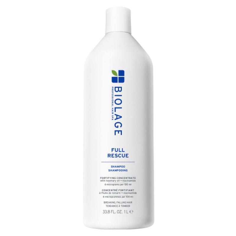 Biolage Full Rescue Shampoo - Fortifies & Strengthens for Stronger Hair, Longer Lengths in 4 weeks*, Instantly Fuller-Looking Hair, Rosemary Oil & Niacinamide, Vegan & Cruelty-Free, 33.8 Fl Oz