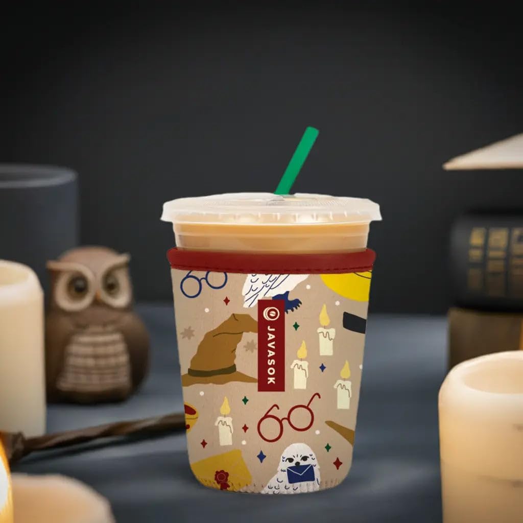 Sok It JavaSok Insulated Neoprene Cup Sleeve for Iced Coffee & Cold Soda - Horcrux, Medium (22-28oz)