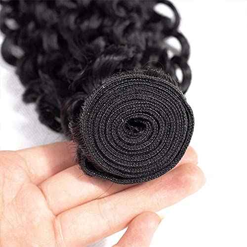 24 26 28 inch Human Hair Bundles Curly Bundles Human Hair #1B Kinky Curly Bundle Quick Weave Natural Black Color 300g
