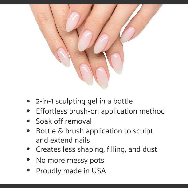 IBD Building Gel Clear - Hard Builder Gel for Nail Extensions & Strengthening | 0.5 oz Soak-Off UV/LED