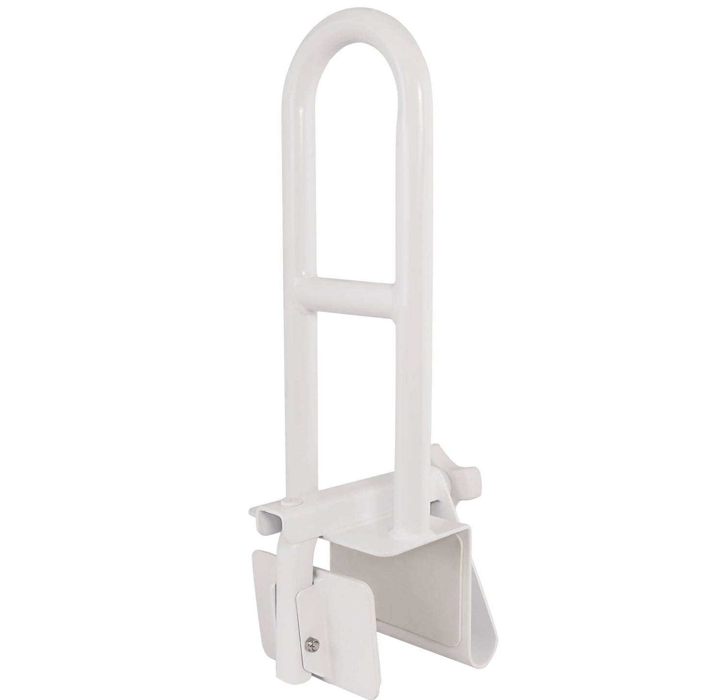 Vaunn Medical Adjustable Bathtub Safety Rail Shower Grab Bar Handle,Stainless Steel,White,(Pack of 4)