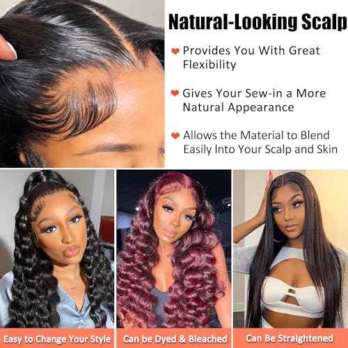 Deep Wave Lace Front Wigs Human Hair 13x4 HD Lace Frontal Wigs for Black Women 200 Density Glueless Wigs Pre Plucked with Baby Hair 18 Inch