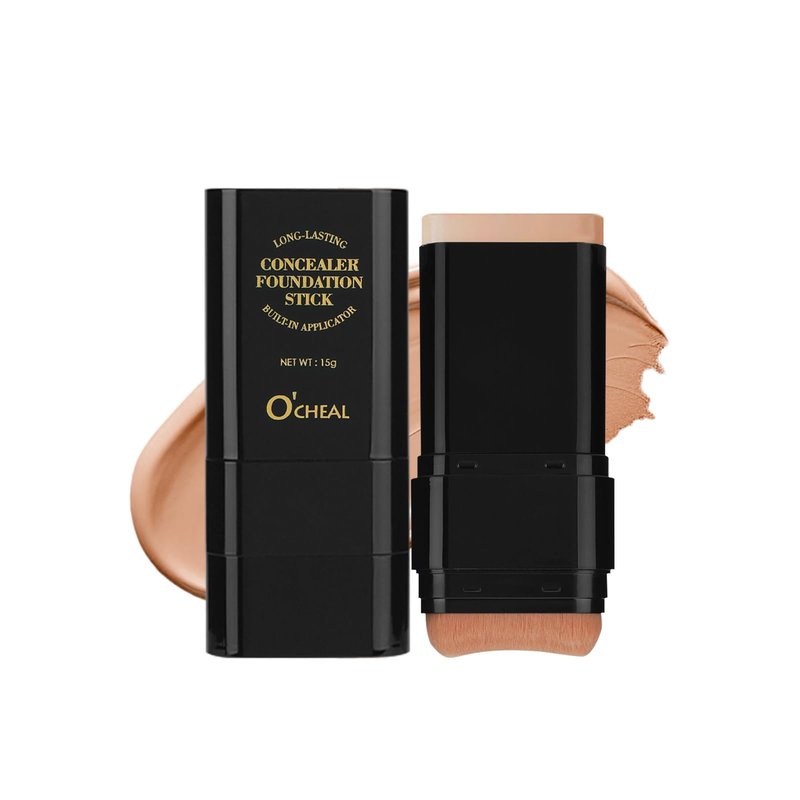 O'CHEAL Face Foundation Contour Stick Long-wear Lightweight Brighten Stick Blemish Contouring Face Concealer Beauty Makeup 04#WHEAT