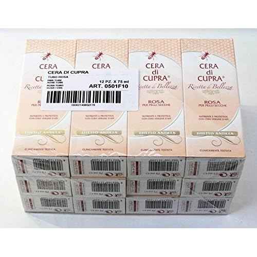Cera di Cupra: "Rosa per Pelli Secche" Face Cream, Dry Skin, Antiage Formula * 2.53 Fluid Ounces (75ml) Tubes (Pack of 12) * [ Italian Import ]