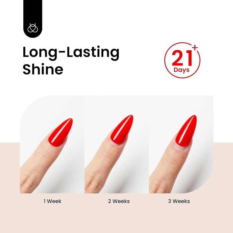 beetles Gel Polish 2Pcs 15ml No Wipe Top Coat Gel Nail Polish High Gloss Shiny Long-Lasting Clear Gel Top Coat, Soak Off Nail Lamp, Summer Nails Home DIY Manicure and Nail Salon Gifts for Women