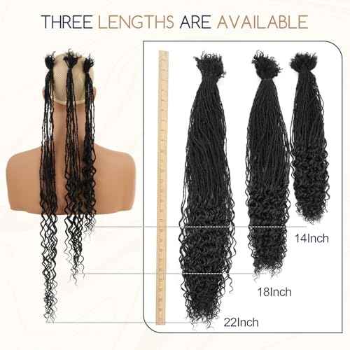 Teresa 0.2cm Micro Sister loc Extensions Human Hair Micro Locs Extensions Human Hair Interlocking Sisterlocks Sister Locs Curly Ends 100% Real Human Hair Dreadlock Extensions£¨18 Inch 30 Strands£©