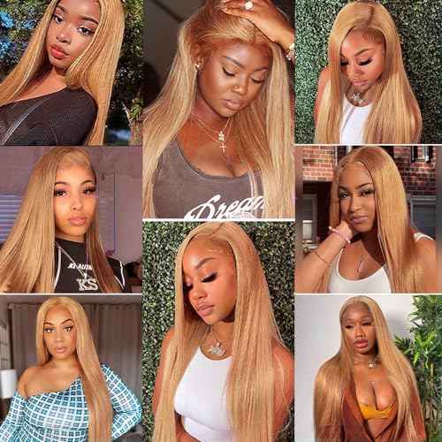 Blonde Straight Bundles P2730 Honey Blonde Bundles Human Hair 30 32 34 Inch 8A Brazilian Virgin Remy 3 Bundles Double Weft Soft Real Honey Brown Hair Extensions