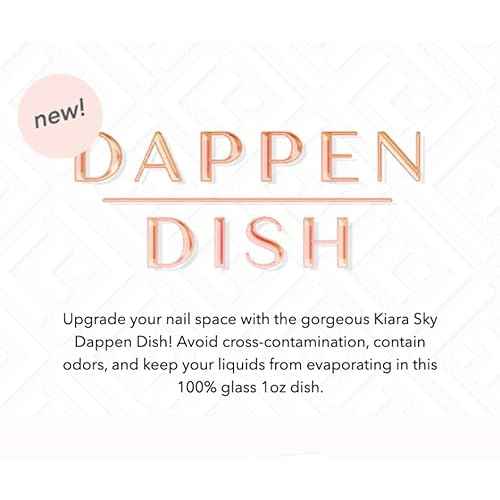 KIARA SKY Professional Nails Spill-Proof Dappen Dish with Lid for Holding Acrylic Liquid Monomer - Clear