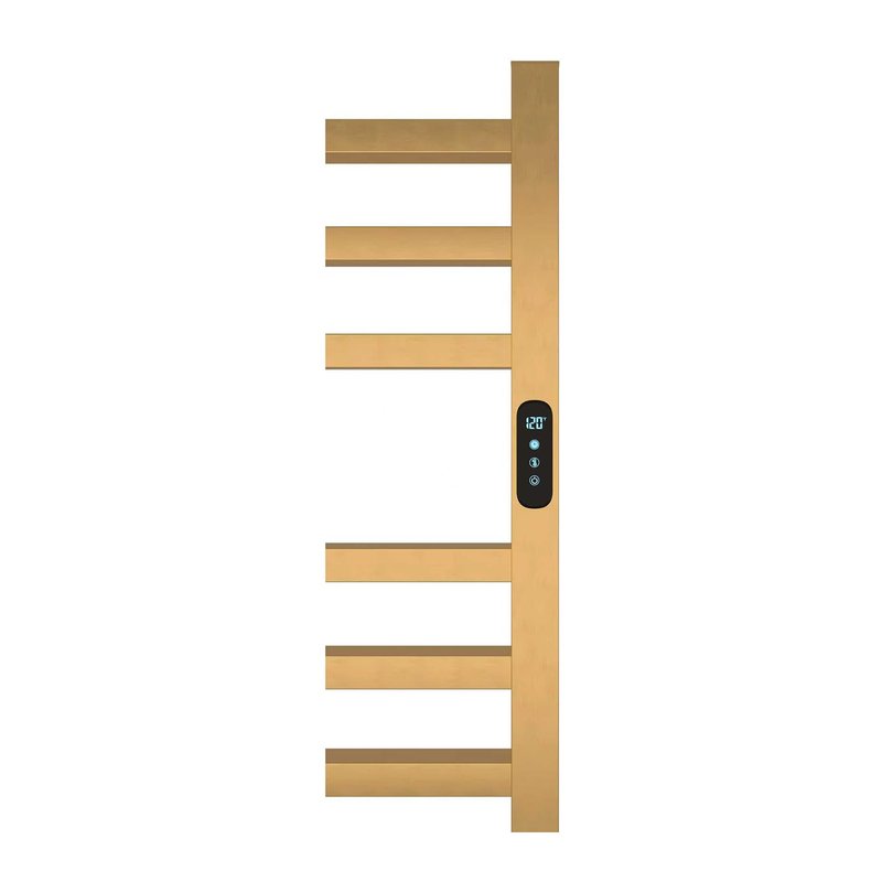 Luxury Heated Towel Rack Wall Mounted Towel Warmers, 12 Bars Towel Warmer Rack for Bathroom with Timer & Temperature Multi-Level Adjustable, Hardwired and Plug-in Compatible (Brushed Gold)