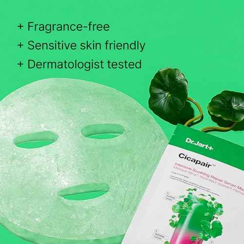 Dr.Jart+ Cicapair Sensitive Skin Serum Korean Face Mask for Redness with Centella Asiatica | Sheet Mask | Korean Skin Care